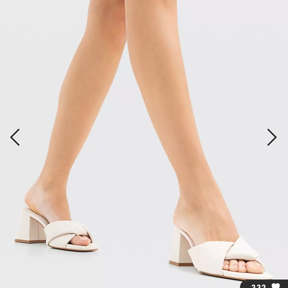 Sold out ASOS Stradivarius puffy cross strap heels